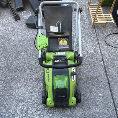 #ad Greenworks 40V 16quot; Cordless Walk Behind Lawn Mower with Collection Bag $179.99