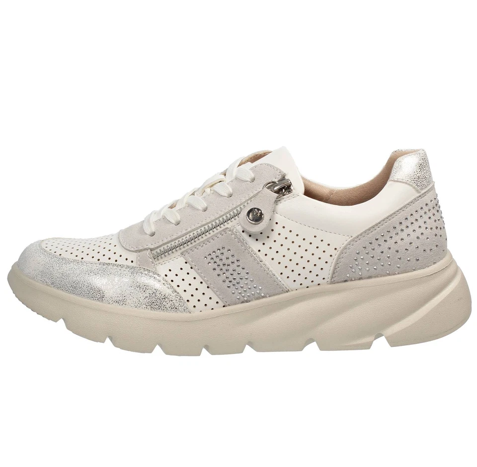 Ramblas Sneakers Con Cerniera Argento - Taglia 39 Scarpe Donna Sneakers Casual - Immagine 3 di 3