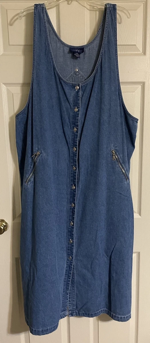 sleeveless denim plus size denim skater dress