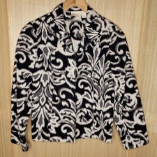 Chicos Womens Abstract Open Front Blazer 8