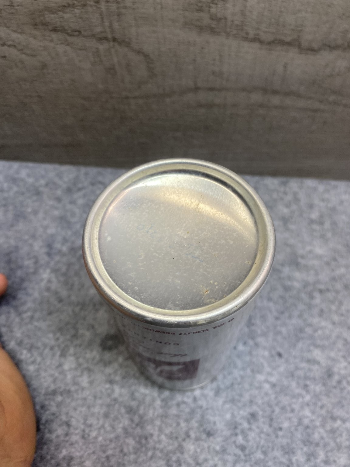 Schlitz Beer Can Vintage White Red 12oz Steel Flat Top Breweriana