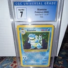 CGC 7 Blastoise 2/130 Base Set 2 Holo Rare English Pokemon TCG 2000
