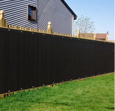6ft x 50ft Heavy Duty Privacy Fence Screen Private 90% Blockage UV Treated Black