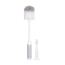 Baby Bottle and Nipple Brush Cleaning Set, Includes 2 Brushes, Gray