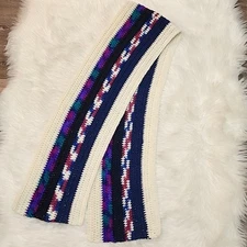 Cozy Handmade Multicolor Striped Crocheted Scarf Extra Long Unisex - New
