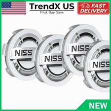 4pcs Wheel Center Caps For Nissan 54mm Silver Abs Wheel Rim Hub Caps Replacem 4pcs Wheel Center Caps For Nissan 54mm Silver Abs Wheel Rim Hub Caps Replacem