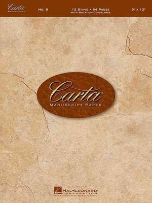 Carta Manuscript Paper, No. 8: 12 Stave with Notation Guidelines (English) Spira