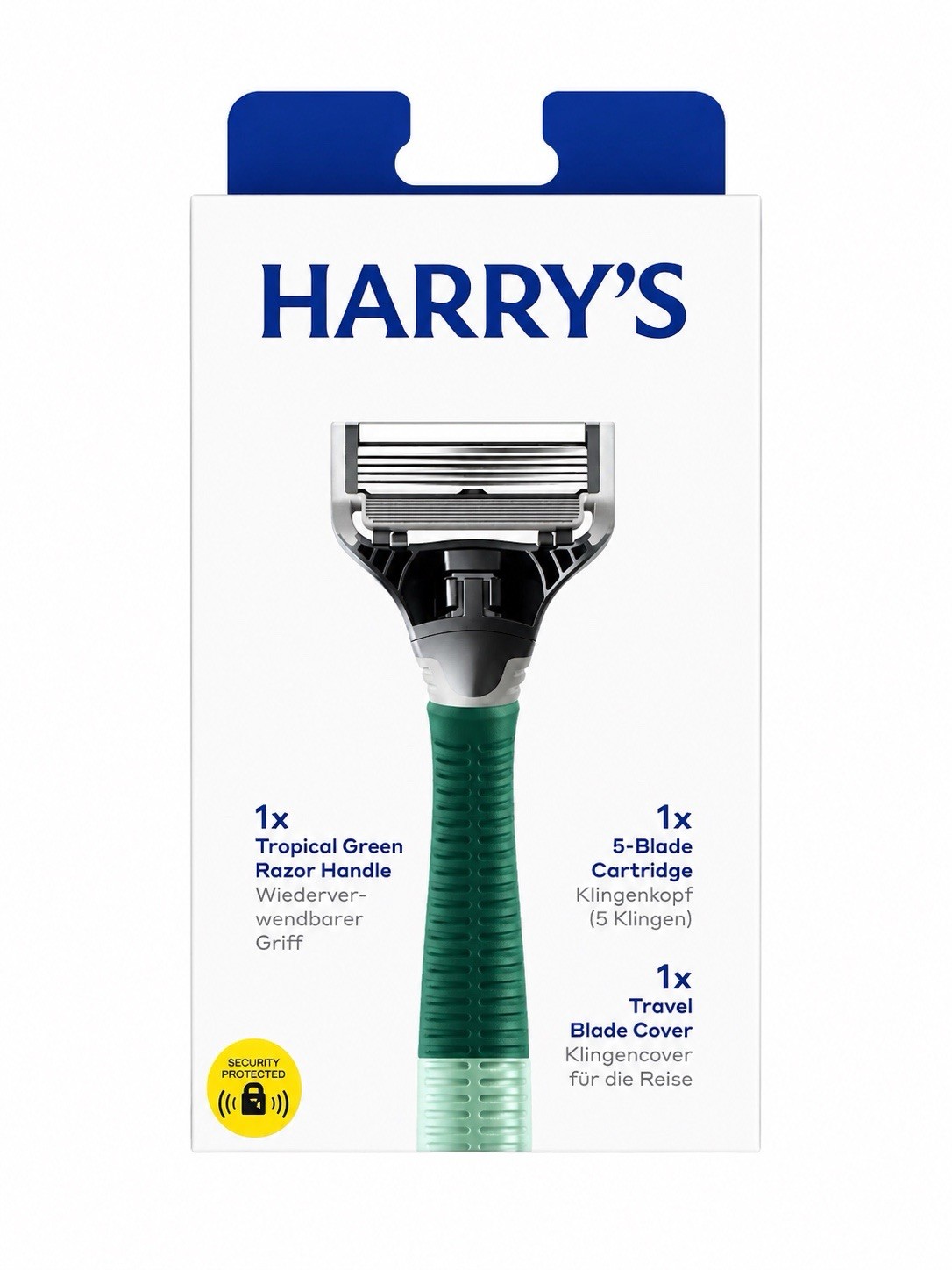Harry's Razor 1 Reusable Handle + 5 Blade Cartridge  & 1 Blade Cover-UK Stock