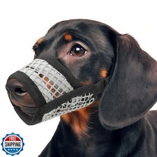 Mayerzon Dog Muzzle for Biting, Patented Soft Breathable Mesh Muzzle for Smal