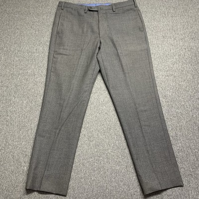 Sid Mashburn Mid Gray Cotton/Wool Flat Front Trouser Size 33x27