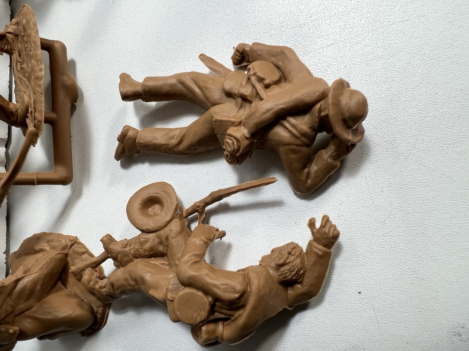 CONTE COLLECTIBLES ALAMO DEFENDERS  TEXANS BOWIE CROCKETT (9 FIGURES) BROWN