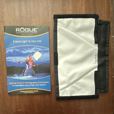 Rogue FlashBender Small Reflector Bounce Diffuser for Flash Gun, Black/White