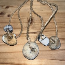Hanging Hag Stones x 3, Protection Stones, Lucky Stone, Witches