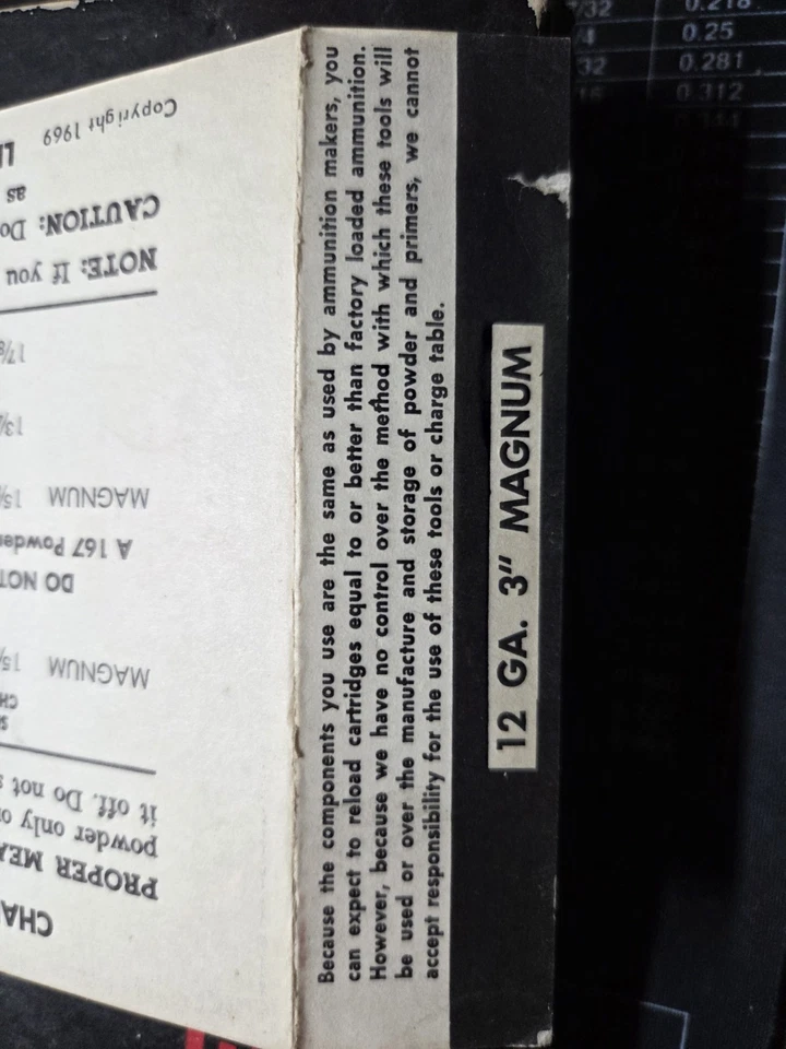 Vtg  LEE LOADER 12  Ga. Gauge 3"  Shell RELOADING TOOL Original  box - Image 2 of 4