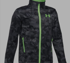 Under Armour Jacket Boys Youth YXL ColdGear Infrared Gray Orange