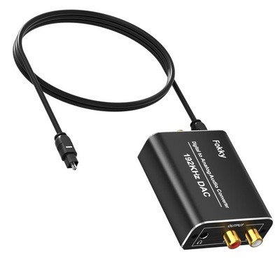 DA Wandler, 192kHz DAC Digital zu Analog Audio Konverter, SPDIF Koaxial Tosli...