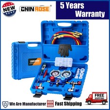 AC Manifold Gauge Set 3-Way Fit R134A R12 R410A Refrigeration Charging NEW