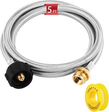 Propane Hose,5ft Propane Tank Hose 1/4 Stainl...
