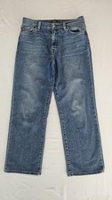 Hudson Jeans Noa Yvonne High Rise Straight Crop Signature Red And White Size 27