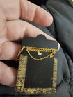Vintage Personalized Porcelain Heart Name Crystal New Old Stock Unused 18" Chain — photo 5