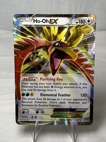 Ho-Oh EX 92/122 Breakpoint Holo ENGLISH XY, MODERATE PLAY , Pokemon