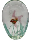 Large Murano Art Dome Glass Aquarium Paperweight Fish Seaweed Bubble 7" H - 8Lbs