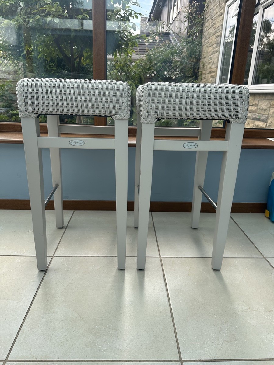 NEPTUNE MONTAGUE BAR STOOL IN SILVER BIRCH Pair UK