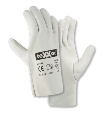 1260 teXXor Schafsnappa Handschuh VOLLLEDER natur 12- 240 Paar Gr 7-11