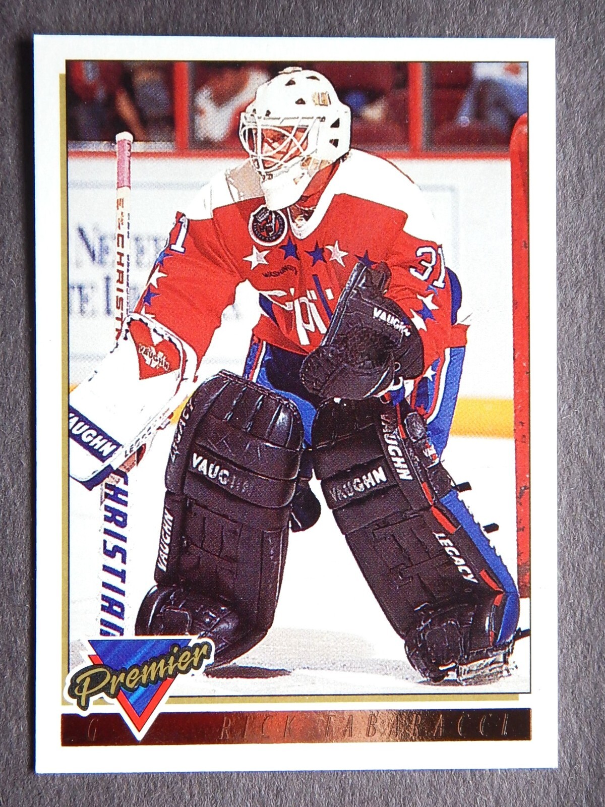 Rick Tabaracci #239 Premier 1993 Hockey Card (Washington Capitals) 
