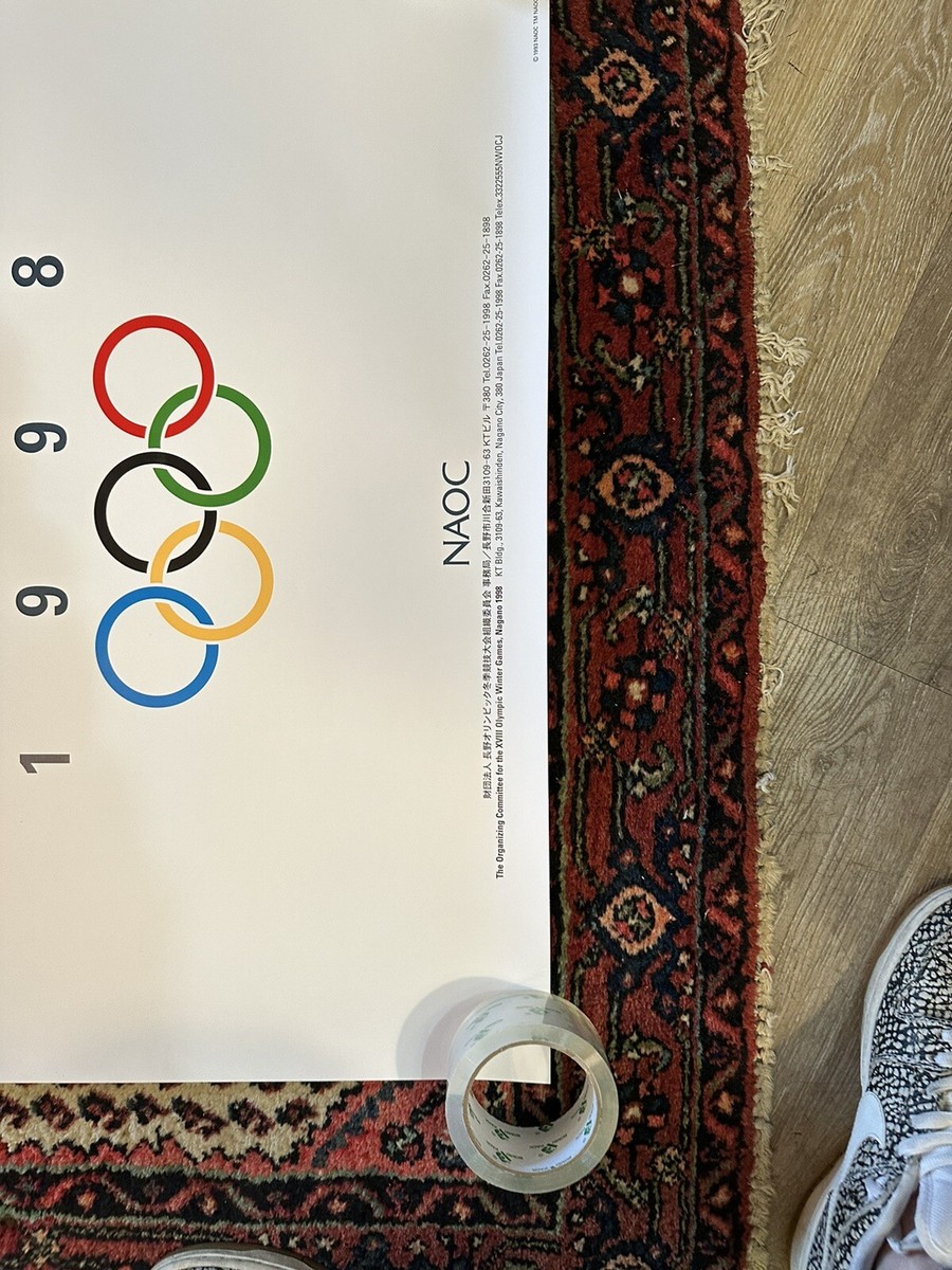 XVIII Olympic Winter Games Nagano 1998 NAOC Poster Scarce Rare HTF