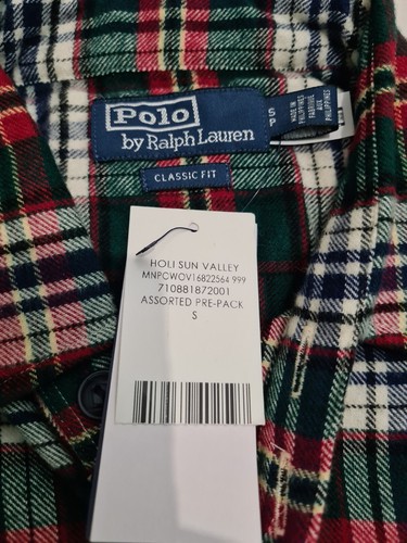 Polo Ralph Lauren Plaid Classic Fit Flannel Longsleeve Shirt Size Small uk 38 - Picture 6 of 9