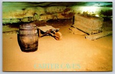 Carter Caves Olive Hill Kentucky Vtg Postcard Saltpetre Cave Mining Operation