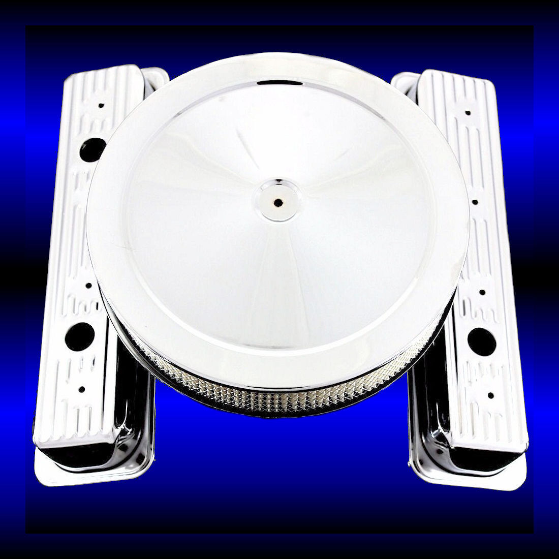 Chrome Center Bolt Valve Covers & Air Cleaner Combo For Chevy 327 350