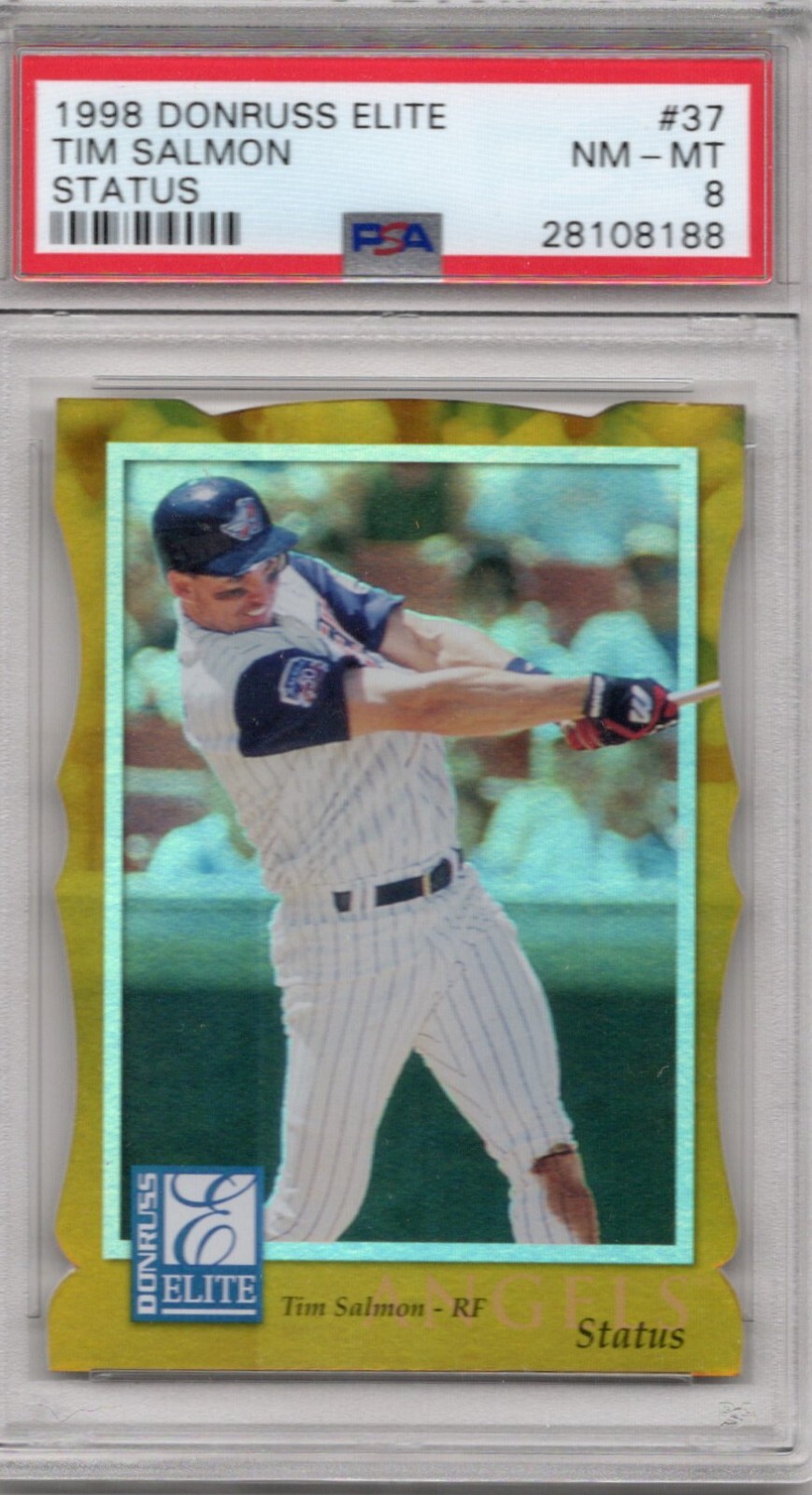 Tim Salmon 1998 Donruss Elite Status # 37 *PSA 8 NM-MT* Angels /100