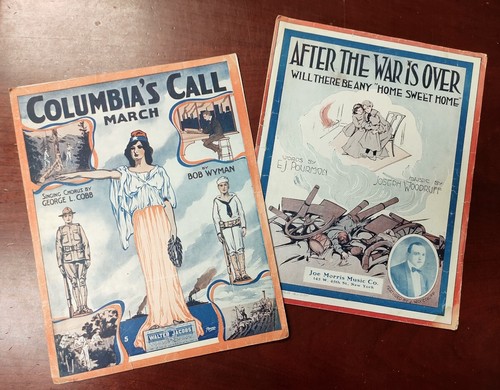 WWI Sheet Music After the War is Over 1917 + Columbia's Call March 1917 - 第 1/6 張圖片