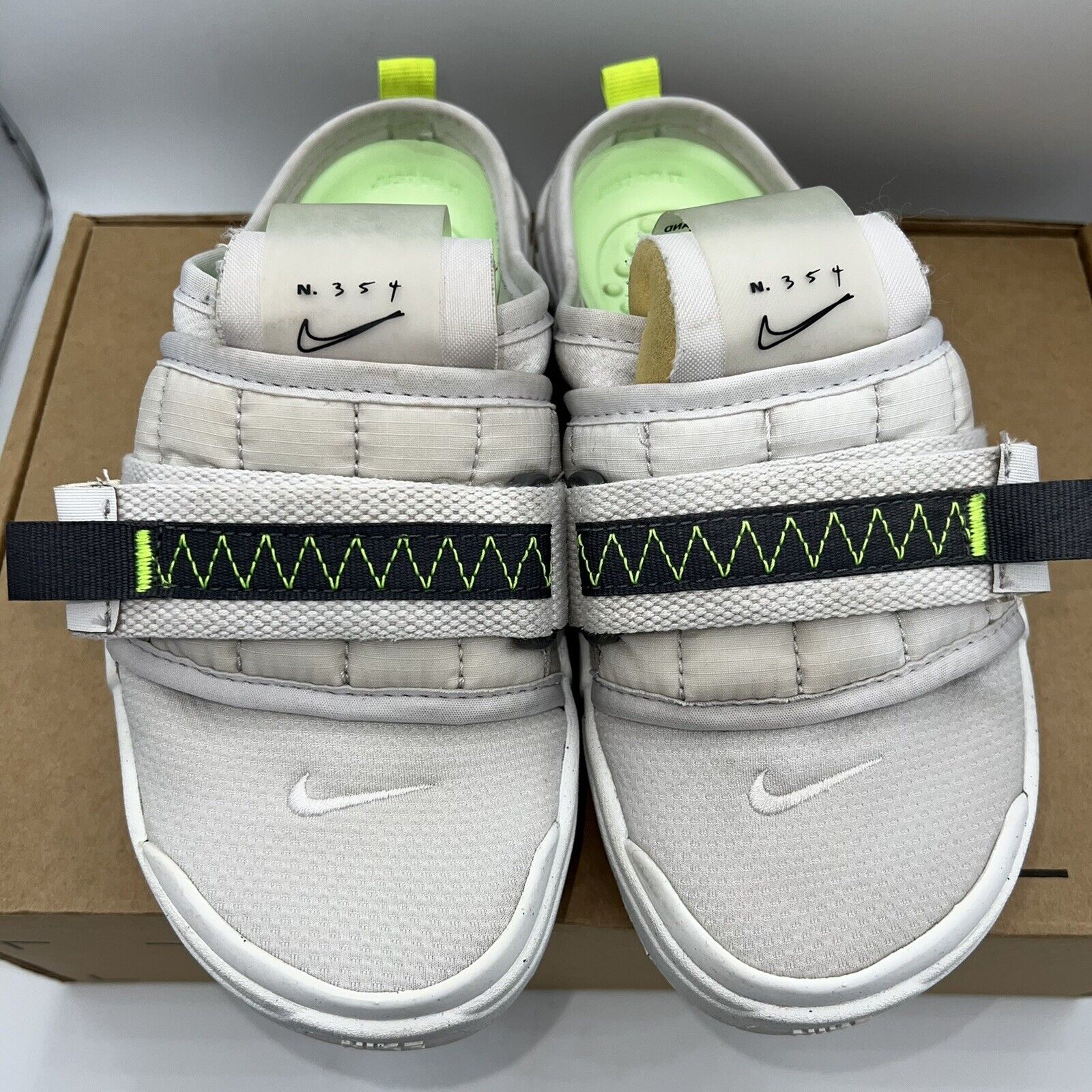 Nike Mens Sz 4 Offline Slide Vast Grey White Volt… - image 4