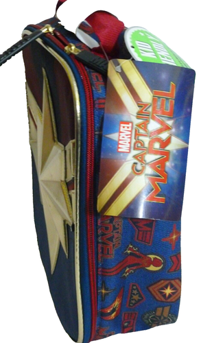 Captain Marvel Abzeichen geformte Tragetasche Brotdose Brie Larson Carol Danvers Geschenk - Bild 3 von 5