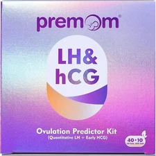 Premom 40 LH Ovulation + 10 HCG Pregnancy Test Strips – Fertility Kit
