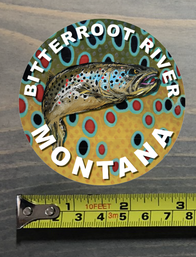 Bitterroot River Sticker Montana Fly Fishing Decal Trout Abel Ross ...