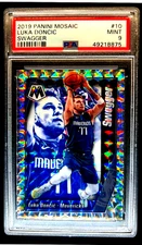 2019-20 Panini Mosaic Swagger #10 Luka Doncic Mavericks / LA lakers PSA 9 MINT