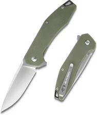 FLISSA 4.5" Pocket Knife Folding Tactical Knife W/G10 Handle D2 Blade Liner Lock