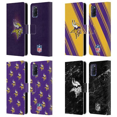OFFIZIELLE NFL MINNESOTA VIKINGS ARTWORK BRIEFTASCHE HUELLE FÜR OPPO HANDYS