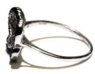 925 Sterling Silver black white cubic zirconia cz butterfly design womens ring 7 — photo 3