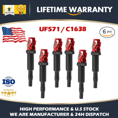 6PCS 12138616153 0221504470 Ignition Coil Compatible With BOSCH BMW E60