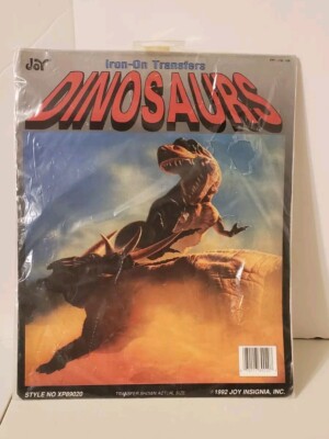 VTG 1992 Joy Insignia Dinosaurs Iron On Transfer #XP89020 Realistic