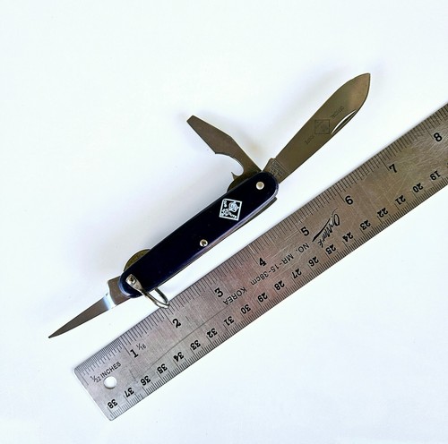 VINTAGE CAMILLUS OFFICIAL BSA CUB SCOUT 3 BLADE BLUE POCKET KNIFE - Picture 7 of 8