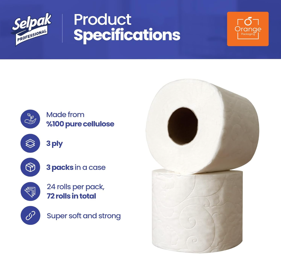 Toilet Rolls Bulk Buy 3 Ply Toilet Paper 72 Loo Rolls Luxuriously Soft