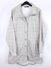Bergans Of Norway Coat Size L Long Cream Fleece Lined Winter Warm Zipped Pockets