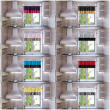 1PC VALANCE 37"X 24" MIX COLOR WINDOW CURTAIN UNLINED ROD POCKET STRAIGT TOP ANY