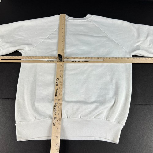 VTG 90s Ilinois Fighting Illini Sweatshirt Fits Small White Logo Crewneck Tag M - Picture 13 of 17
